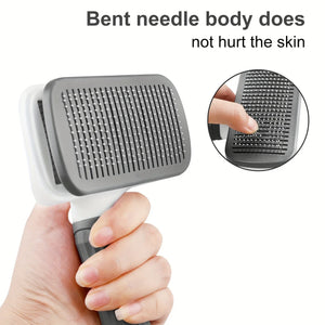 1pc Easy-Clean Pet Grooming Brush 🐶🐱 – One-Click Deshedding Comb for Dogs & Cats | Gentle, Effective & Mess-Free
