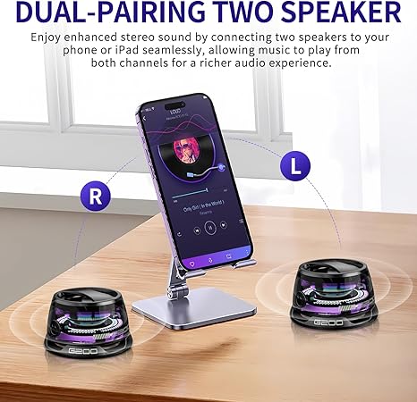 🎵Portable Magnetic Bluetooth Speaker – Dual Function with Built-in Phone Holder!
