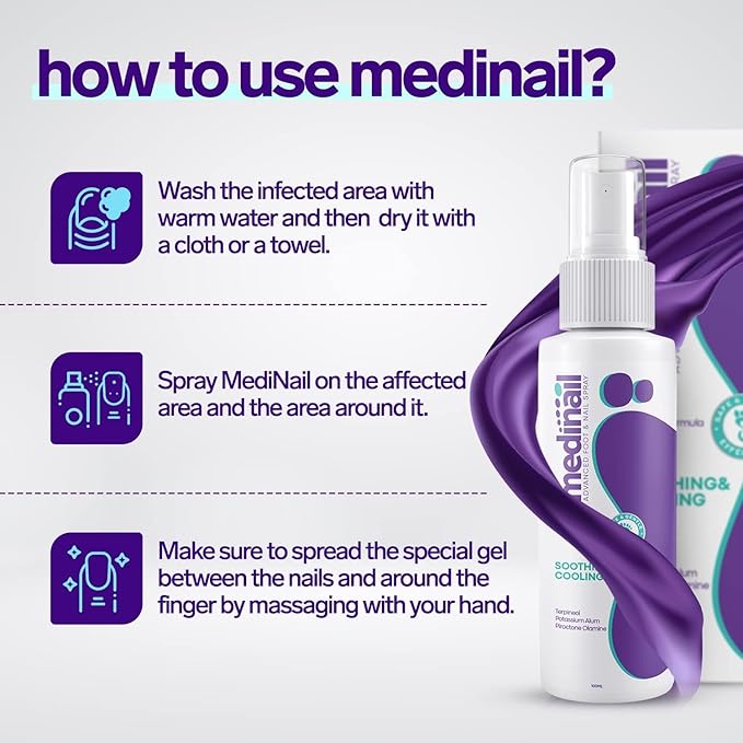 ðŸ¦¶ Medinail Advanced Antifungal Foot & Nail Spray â€“ Soothing & Cooling Treatment for Athleteâ€™s Foot, Nail Fungus, and Odor Control â€“ 100ml