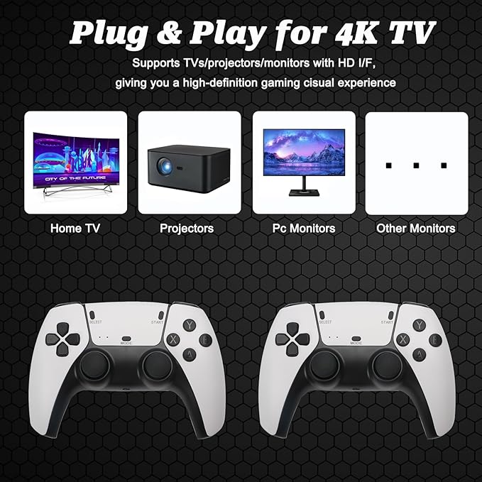 🕹️ Game Console Stick with 2.4G Wireless Controllers 🎮