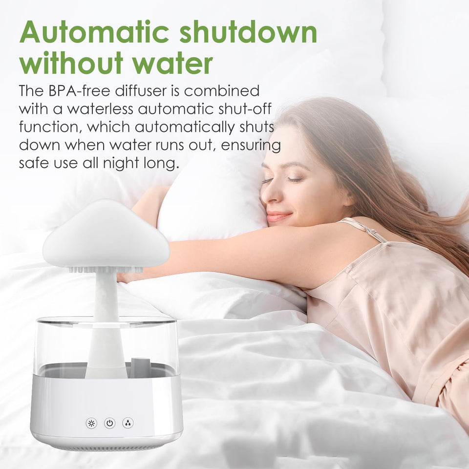 Rain Cloud Humidifier, Mushroom Diffuser
