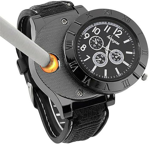 Men's Windproof Cigarette Lighter Watch