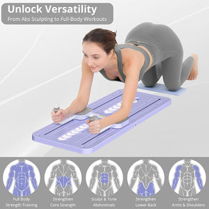 🧘 Home Fitness Revolution – Pilates Ab Roller Reformer with Auto Rebound & Core Training Board