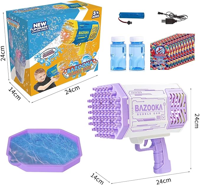 🫧💥 Ultimate 69-Hole Bubble Machine Gun – Light-Up Fun for All Ages! 🎉🔫