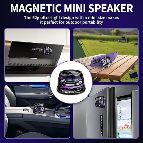 G200 Magnetic Bluetooth Speaker - Portable Mini Bluetooth Speaker with Phone Stand