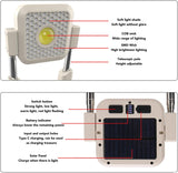 Solar Work Lights Adjustable Height