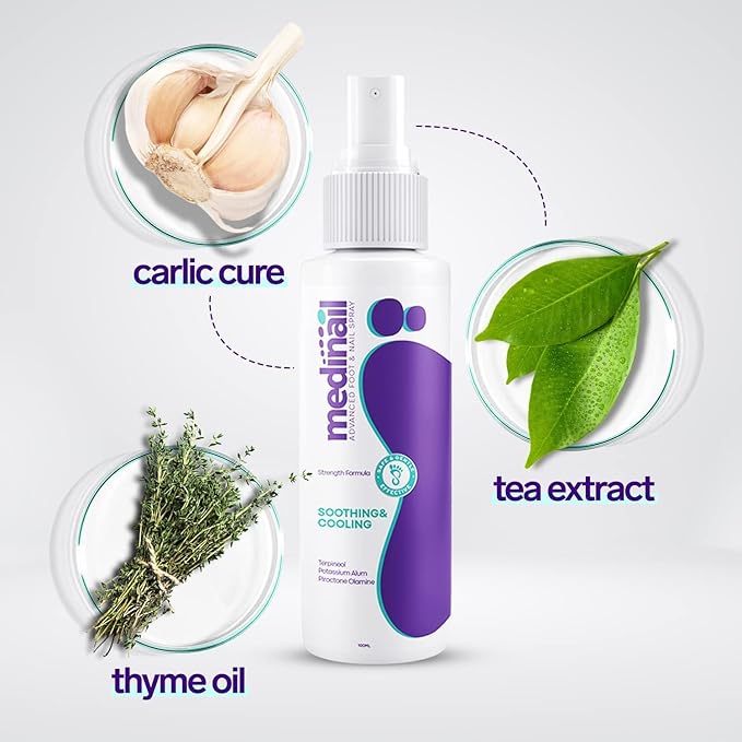 ðŸ¦¶ Medinail Advanced Antifungal Foot & Nail Spray â€“ Soothing & Cooling Treatment for Athleteâ€™s Foot, Nail Fungus, and Odor Control â€“ 100ml