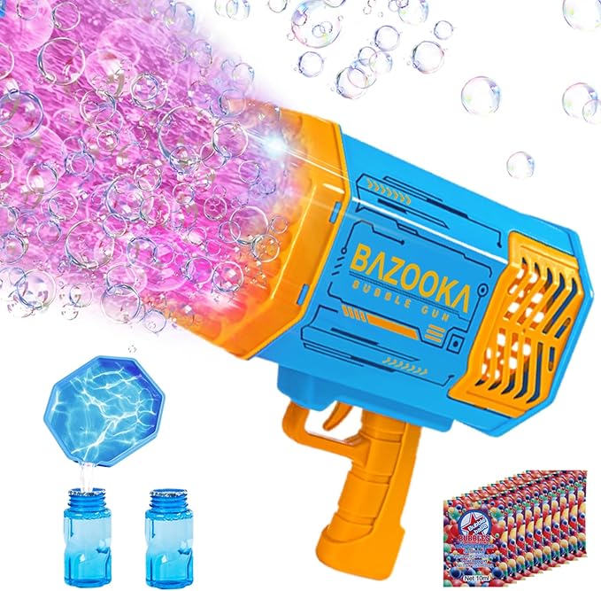 🫧💥 Ultimate 69-Hole Bubble Machine Gun – Light-Up Fun for All Ages! 🎉🔫