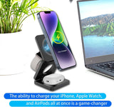 🔋 3-in-1 Magnetic Foldable Wireless Charger – Fast Charging for All Your Devices! 📱⌚🎧