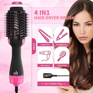 💨✨ 2-in-1 Hair Dryer & Styler Brush – Smooth, Volumize & Shine in One Step! 💁‍♀️💖