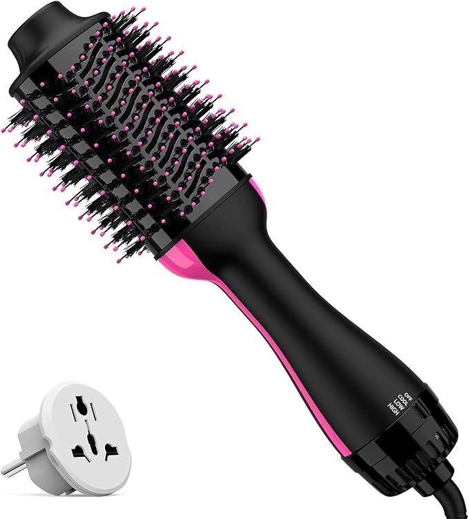 💨✨ 2-in-1 Hair Dryer & Styler Brush – Smooth, Volumize & Shine in One Step! 💁‍♀️💖