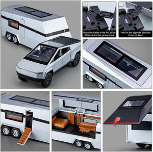 Cyber Tesla Pickup Trailer RV Model Kit
