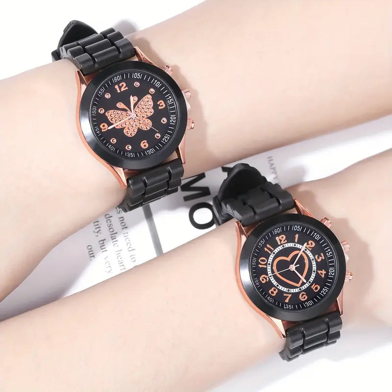 â±ï¸ Stylish Couple Watch Set + Magnetic Heart Necklace â€“ A Perfect Gift for Love & Friendship ðŸ’–
