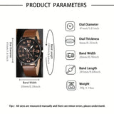 🕰️ 5pcs Men’s Fashion Quartz Watch & Bracelet Set – Sleek Style for the Modern Gentleman 💼✨