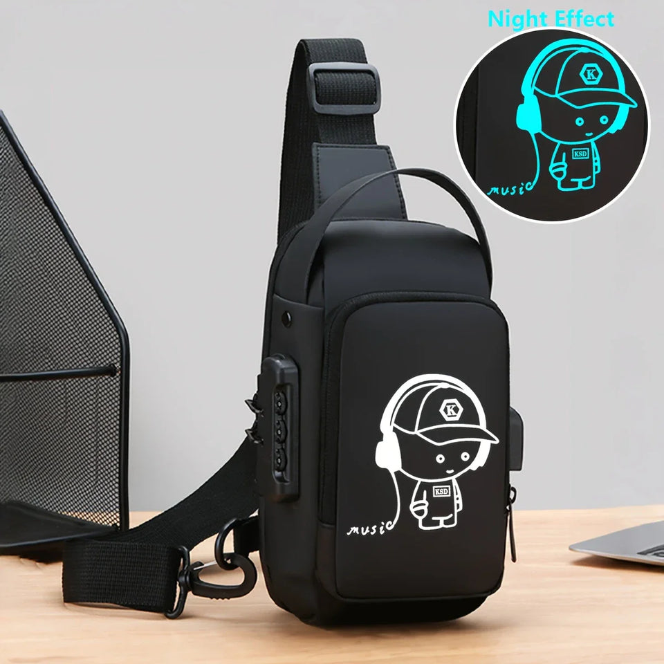 ðŸ§³ Anti-Theft Waterproof Sling Bag with USB Charging Port â€“ Sleek, Secure & Smart Carry for Everyday Life