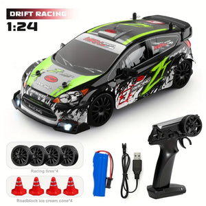 ðŸ”¥ RC Drift Car 1:24 Mini Scale â€“ High-Speed 20+Km/h Drift Machine ðŸš—ðŸ’¨ w/ Remote, Drift Tires & Lights