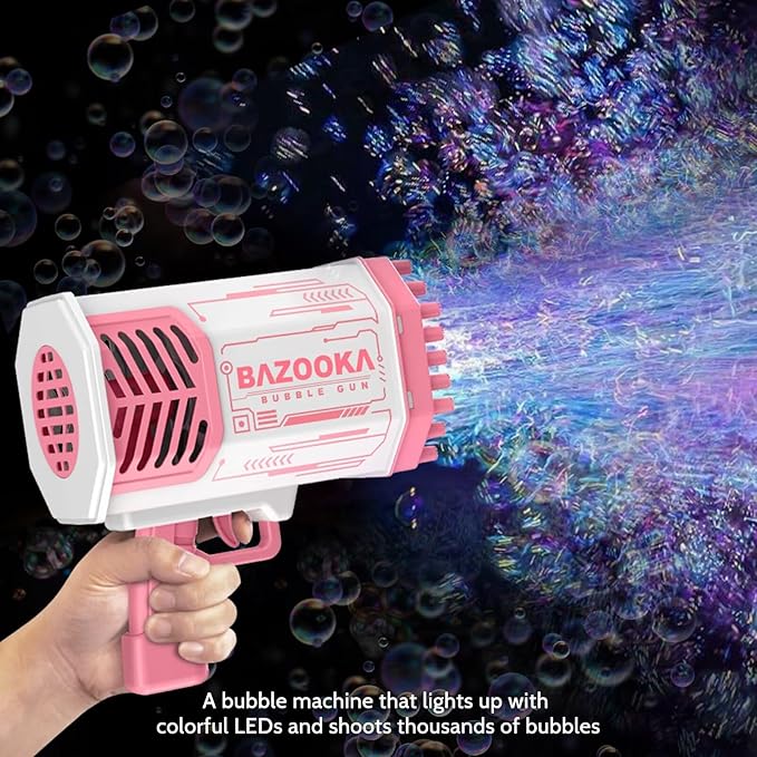 🫧💥 Ultimate 69-Hole Bubble Machine Gun – Light-Up Fun for All Ages! 🎉🔫