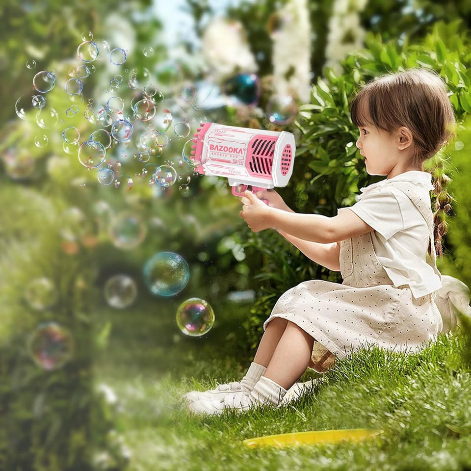 🫧💥 Ultimate 69-Hole Bubble Machine Gun – Light-Up Fun for All Ages! 🎉🔫