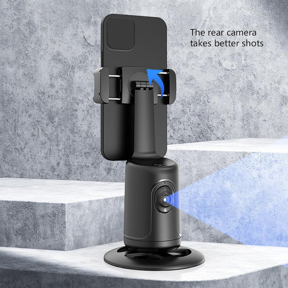 360Â° Smart Face Tracking Car Tripod â€“ Your Personal Cameraman On the Go!