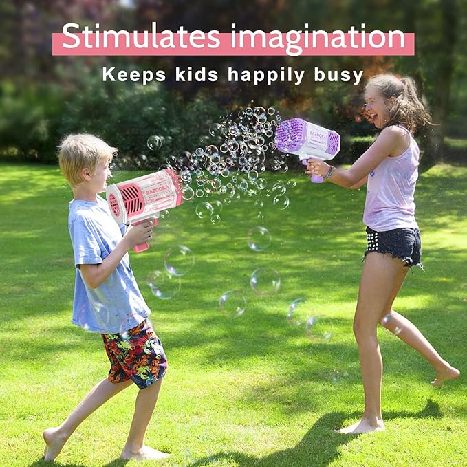 🫧💥 Ultimate 69-Hole Bubble Machine Gun – Light-Up Fun for All Ages! 🎉🔫