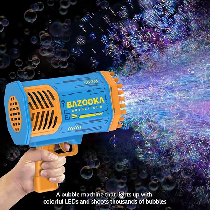 🫧💥 Ultimate 69-Hole Bubble Machine Gun – Light-Up Fun for All Ages! 🎉🔫