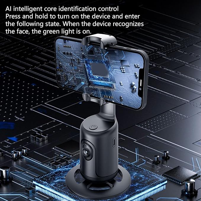360Â° Smart Face Tracking Car Tripod â€“ Your Personal Cameraman On the Go!