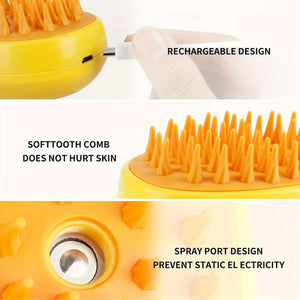 USB Rechargeable Steam Cat Brush 🧼✨ – Self-Cleaning Pet Grooming Comb with Gentle Massage & Detangling for Cats & Dogs🧴 Transform Grooming Into Spa Time for Your Pet! 🐾