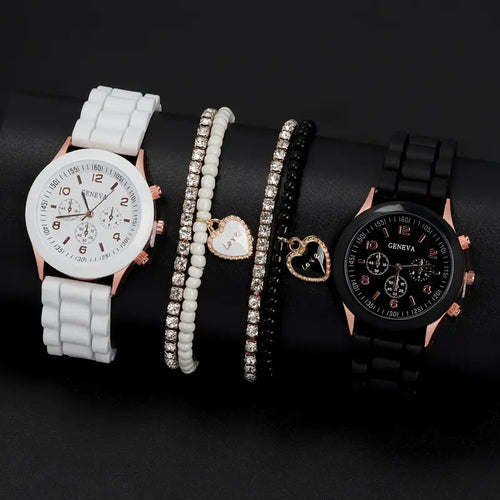 â±ï¸ Stylish Couple Watch Set + Magnetic Heart Necklace â€“ A Perfect Gift for Love & Friendship ðŸ’–