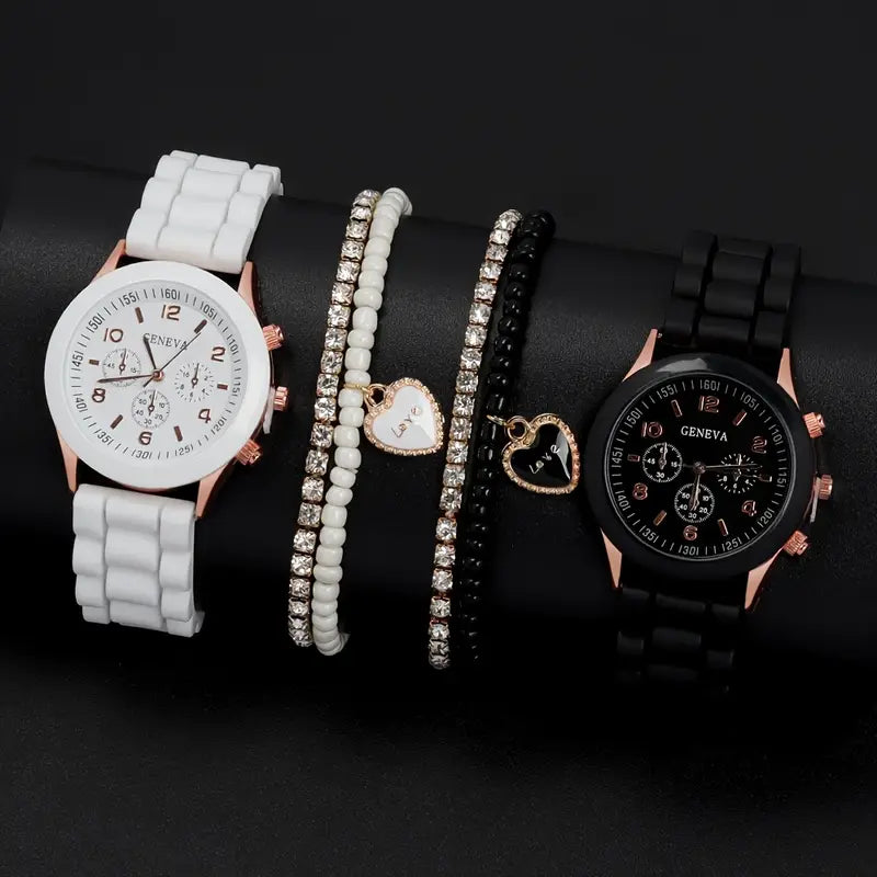 â±ï¸ Stylish Couple Watch Set + Magnetic Heart Necklace â€“ A Perfect Gift for Love & Friendship ðŸ’–