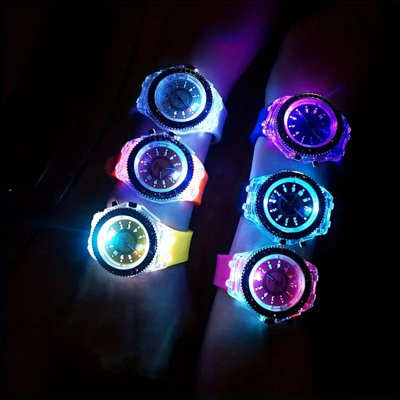 ⌚✨  LED Silicone Watch – Trendy Bling Timepiece for Birthdays & Christmas 🎁🎄
