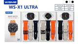 WISME WS X1 ULTRA SMART WATCH WITH THREE STRAPS