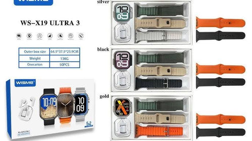 WISME WS X19 ULTRA 3 WITH FIVE STRAPS AIRPODS