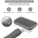 1pc Easy-Clean Pet Grooming Brush 🐶🐱 – One-Click Deshedding Comb for Dogs & Cats | Gentle, Effective & Mess-Free