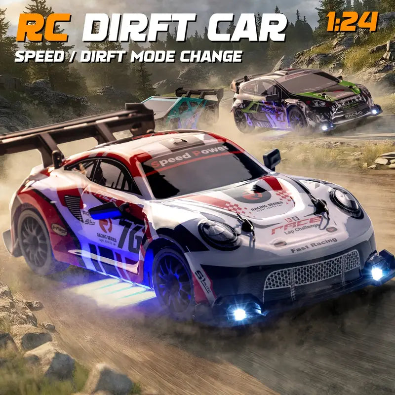 ðŸ”¥ RC Drift Car 1:24 Mini Scale â€“ High-Speed 20+Km/h Drift Machine ðŸš—ðŸ’¨ w/ Remote, Drift Tires & Lights