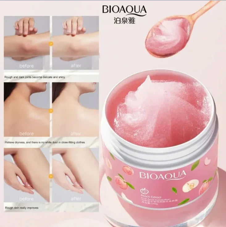 Bioaqua Peach Extract Fruit Acid Face Gel Cream 140g Pack 2