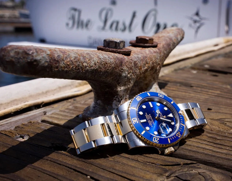 Two-Tone Blue Dial Luxury Dive Watch – Bold Precision Meets Timeless Elegance(RL 5218)