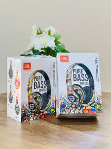 🎧JBL Pure Bass Wireless Headphones Graffiti-Style Design Bluetooth, Long Battery Life
