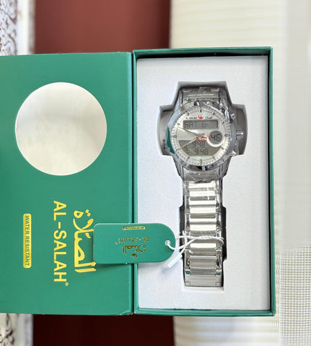 ðŸ•‹ Al-Salah Transparent Digital Prayer Time Watch â€“ The Perfect Blend of Faith & Function  Water Resistant, Multi-Time Display