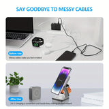 🔋 3-in-1 Magnetic Foldable Wireless Charger – Fast Charging for All Your Devices! 📱⌚🎧