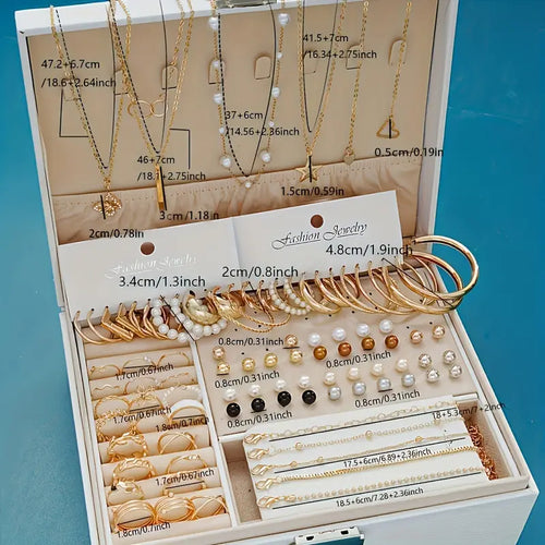 💎✨ 86-Piece Premium Jewelry Set for Women & Girls – Necklaces, Earrings, Rings & More! 👑💫