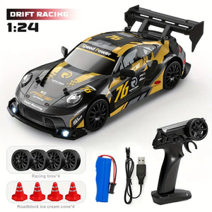 ðŸ”¥ RC Drift Car 1:24 Mini Scale â€“ High-Speed 20+Km/h Drift Machine ðŸš—ðŸ’¨ w/ Remote, Drift Tires & Lights
