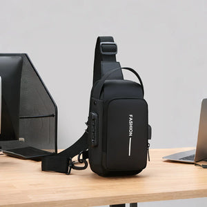 ðŸ§³ Anti-Theft Waterproof Sling Bag with USB Charging Port â€“ Sleek, Secure & Smart Carry for Everyday Life