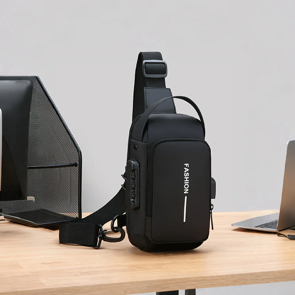 ðŸ§³ Anti-Theft Waterproof Sling Bag with USB Charging Port â€“ Sleek, Secure & Smart Carry for Everyday Life