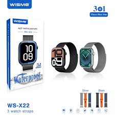 WISME WS-X22 Multi-Function Waterproof Smartwatch – 3-in-1 Fitness & Style Companion