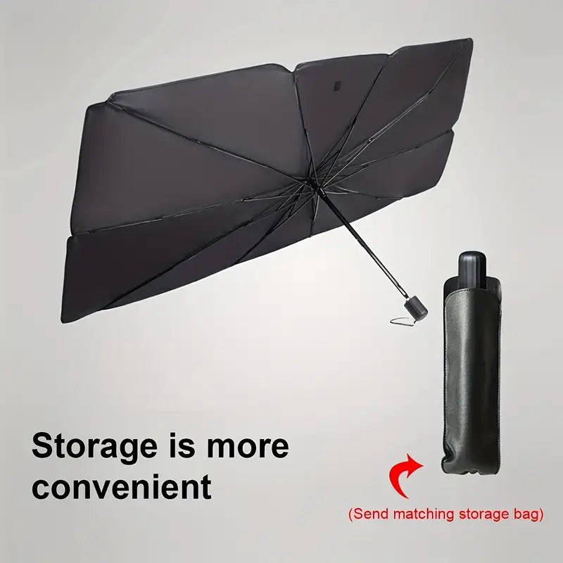2 SET OF Foldable Car Windshield Sun Shade Umbrella | UV Protection & Heat Blocker for All Vehicles