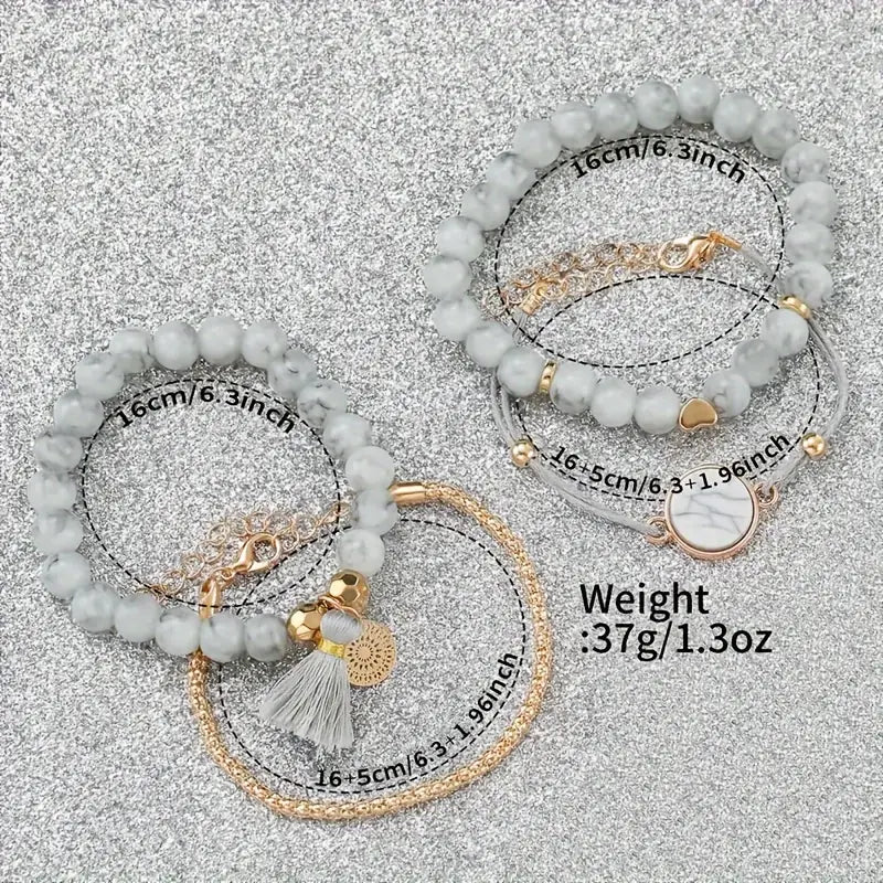âŒšâœ¨ Elegant Women's Quartz Watch + 4-Piece Jewelry Set ðŸ’ŽðŸŒŸ | Perfect Gift Combo ðŸŽðŸ’–