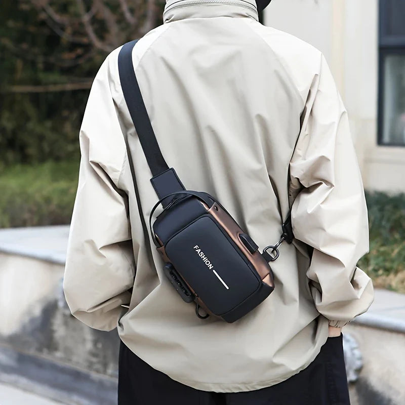 ðŸ§³ Anti-Theft Waterproof Sling Bag with USB Charging Port â€“ Sleek, Secure & Smart Carry for Everyday Life