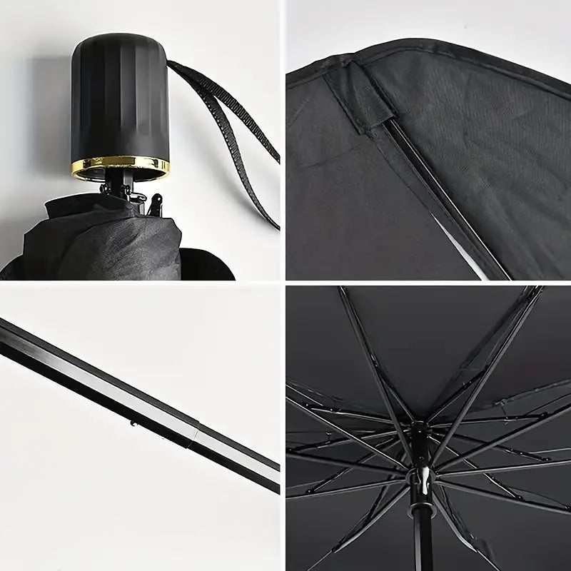 2 SET OF Foldable Car Windshield Sun Shade Umbrella | UV Protection & Heat Blocker for All Vehicles