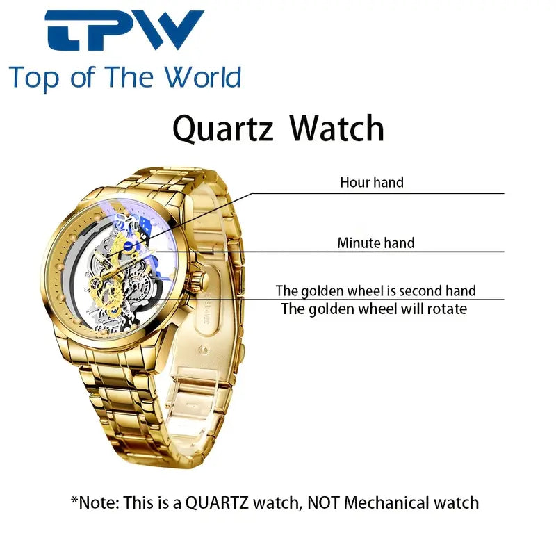 ðŸ•°ï¸ TPW Elegant Men's Quartz Watch â€“ Durable Steel Strap | Timeless Design | Everyday Class ðŸŽ