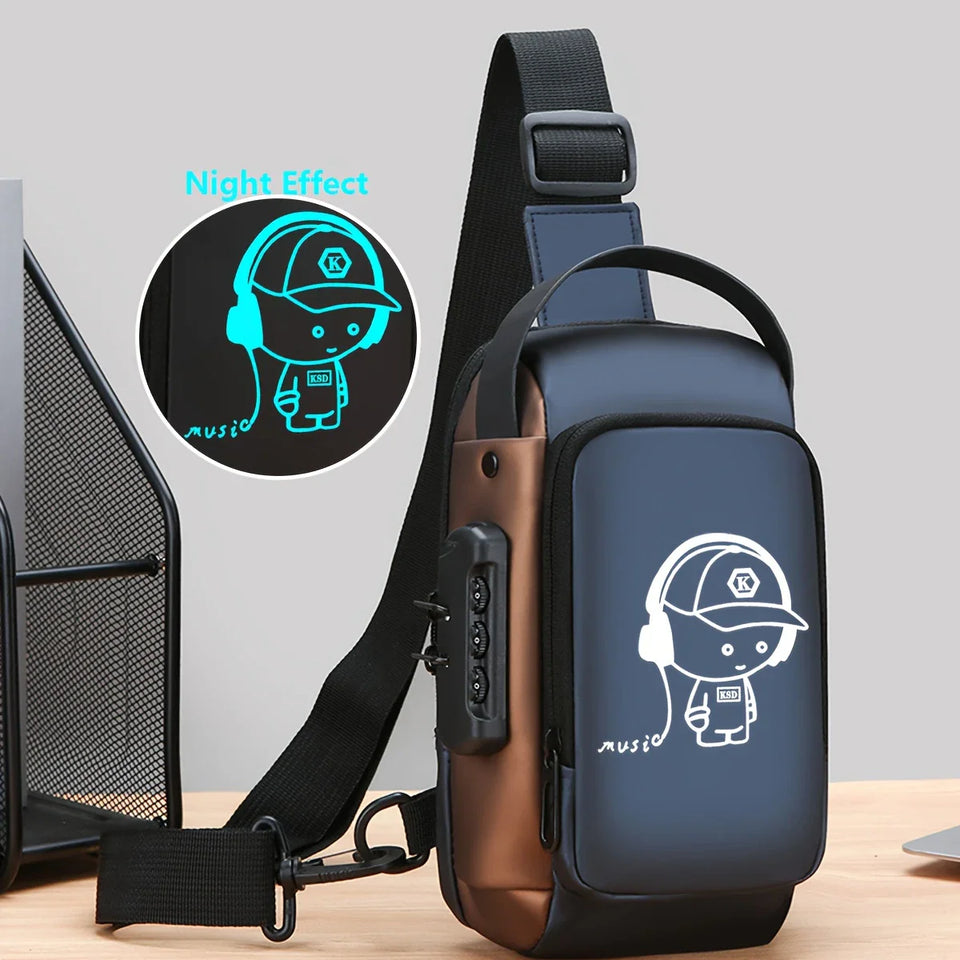 ðŸ§³ Anti-Theft Waterproof Sling Bag with USB Charging Port â€“ Sleek, Secure & Smart Carry for Everyday Life